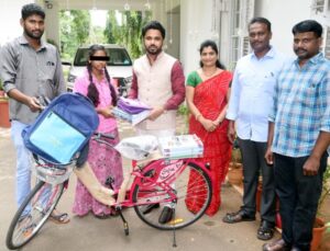 The 13-year-old girl with the district collector