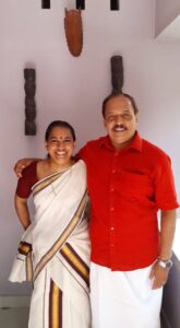 Vinaykumar Balakrishnan and his wife Indira. 