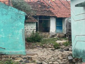 Locked, broken, dilapidated, ghosted houses of Chengadi village. 