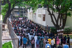 EFLU students take out a march during the protest for SPARSH committee