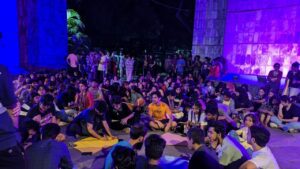 EFLU students protest overnight