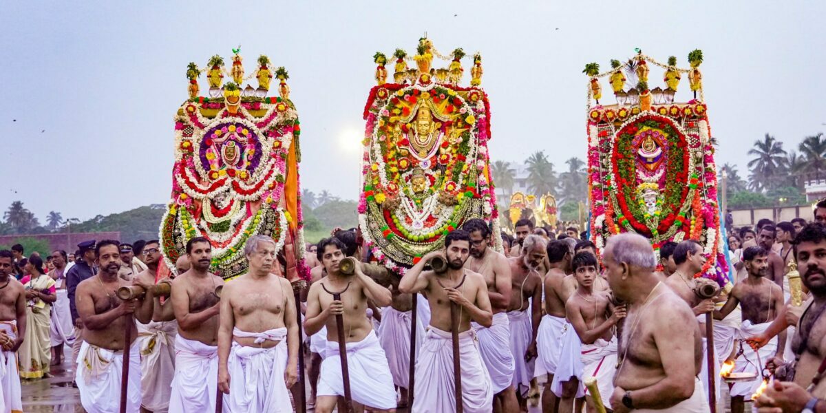 Arattu procession of the Sree Padmanabhaswamy temple