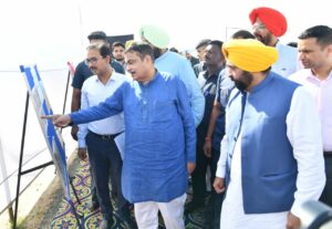 Gadkari was in Punjab to inspect the under-construction DAK Expressway and Amritsar Bypass. (Supplied)