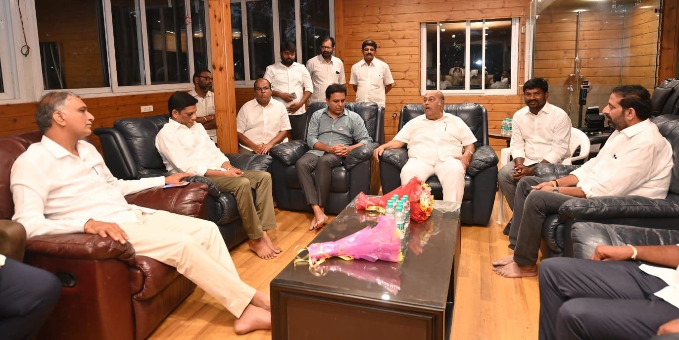 Ministers KT Rama Rao, and T Harish Rao called on Nagam Janardhan Reddy at his residence and invited him to join them. (X)