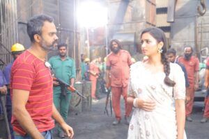 Srinidhi Shetty on the sets of KGF