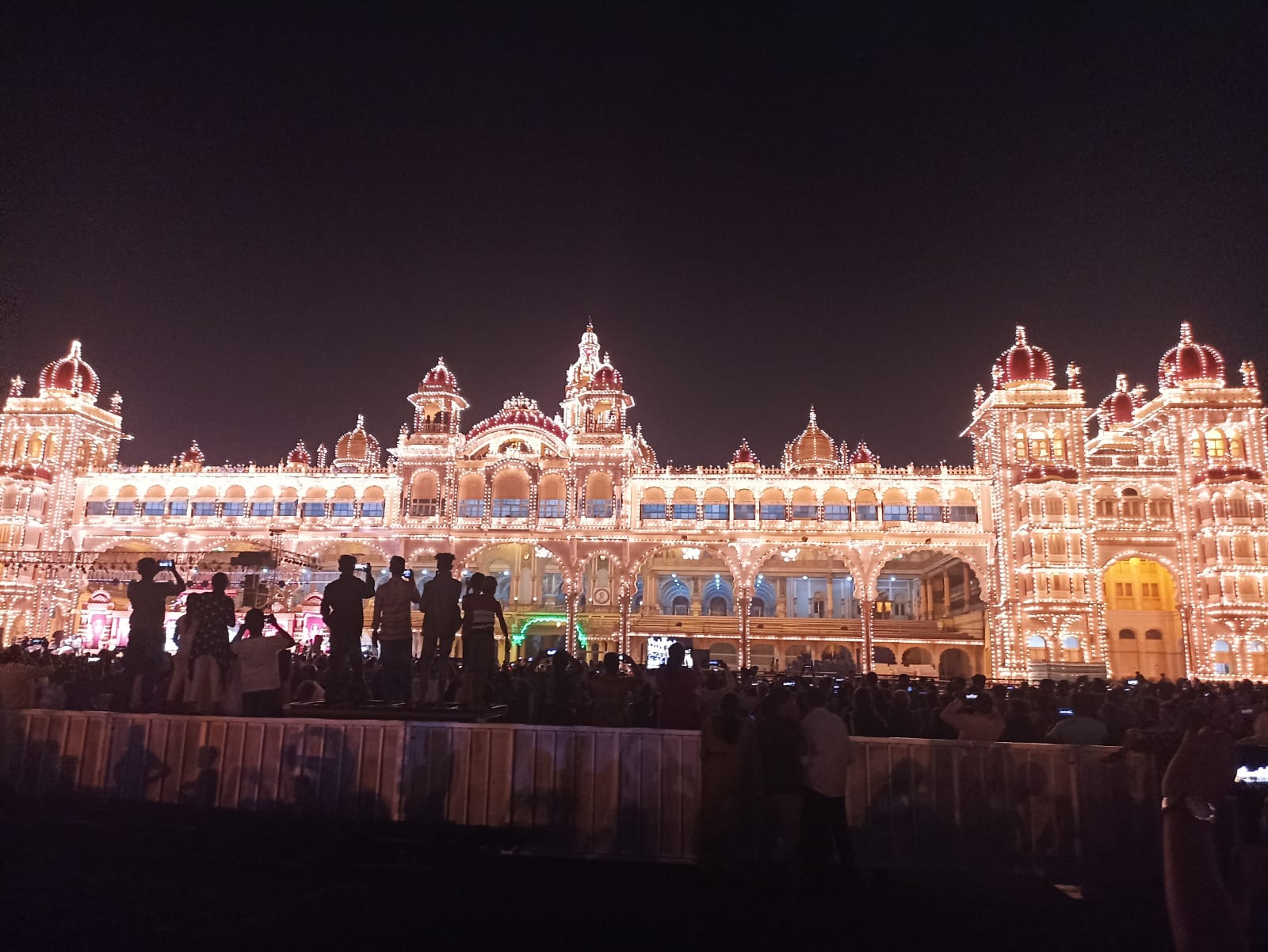 The Lit-up Mysore Palace