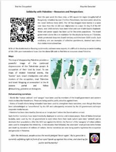 The Pamphlet distributed by the activists at the solidarity event in Bengaluru
