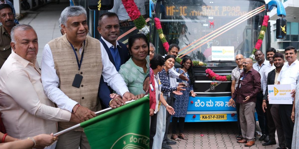 Karnataka Transport Minister Ramalinga Reddy inaugurated 35 BMTC Metro feeder buses on Wednesday. (Supplied)