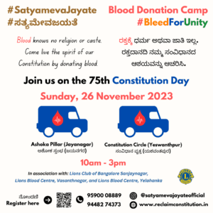 Blood donation vans will be stationed at Ashoka Pillar and Constitution Circle from 10 am to 3 pm. (Supplied)