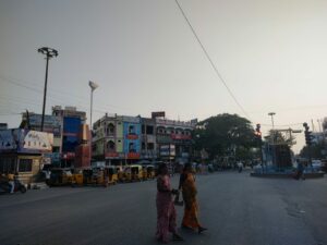 Ambedkar Nagar crossroads in Sircilla. (Ajay Tomar/South First)