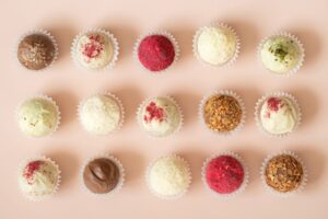 The traditional Indian sweet collection, Mithai Magic, features golden classics such as atta laddo, badam gilori, dates dry fruit burfi, milk cake, Mysore Pak, dry fruit chakli,