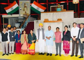 The Karnataka Assembly delegation that visited Punjab Vidhan Sabha. (Supplied)