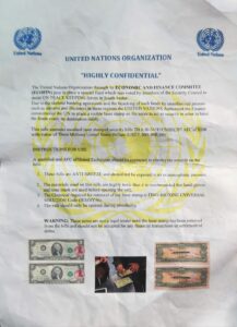 Letter on UN letterhead