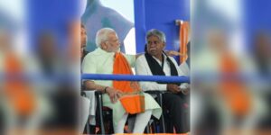 PM Modi with MRPS chief Manda Krishna Madiga