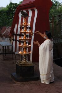 The book throws light on the significance of the oil lamp in festivals. (Indu Chinta)