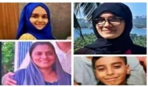 The four victims - Haseena & her daughters Aynaz, Afnan, & son Azeem