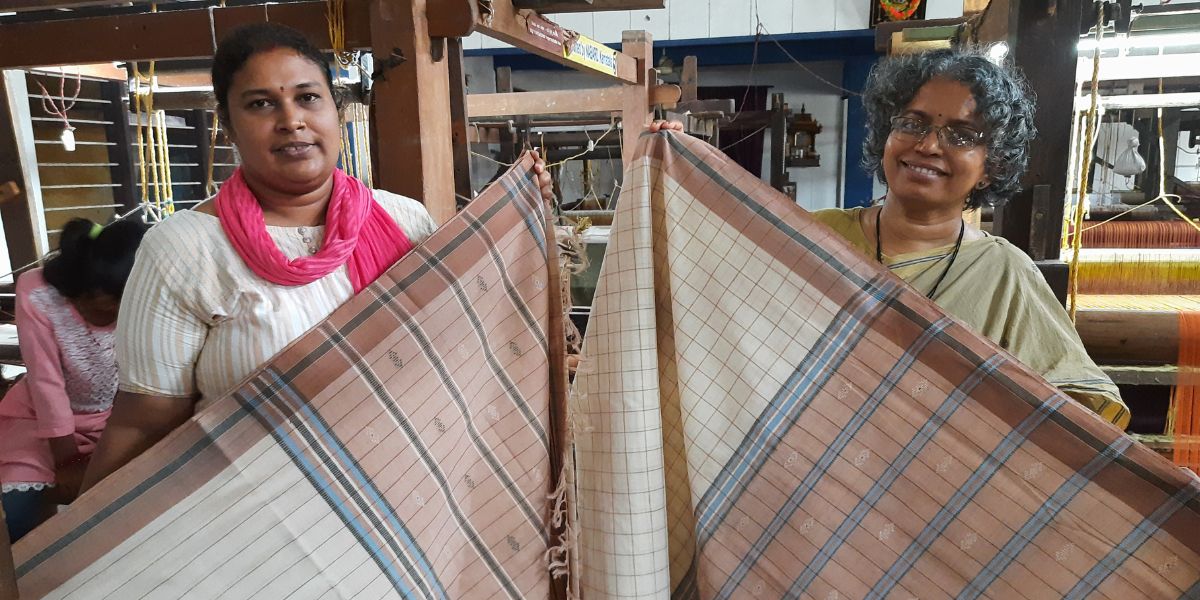 Mamatha Rai started the use of natural dyes to make Udupi sarees more sustainable. (Supplied)