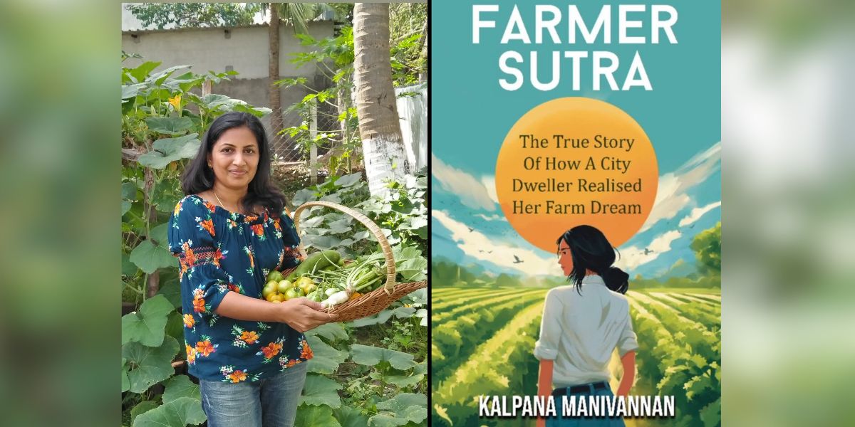 Kalpana, a social entrepreneur and Karmaveer Chakra awardee has recently penned her farming journey in a book titled 'Farmer Sutra'. (Supplied)