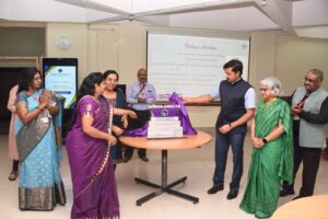 Release of 'Nitya Amulya' by Dr K.V. Thrilok Chandra (Special Commissioner [Health], BBMP, Bengaluru), Deputy Director, Mental Health, Dr. Rajani Parthasarathy, Director of NIMHANS, Dr. Pratima Murthy and Medical Superintendent of NIMHANS Dr. Muralidharan K.