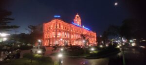 GCC commenced the 16 Days of Activism against Gender-Based Violence on 25 November by illuminating the city's headquarters in orange. (Supplied)