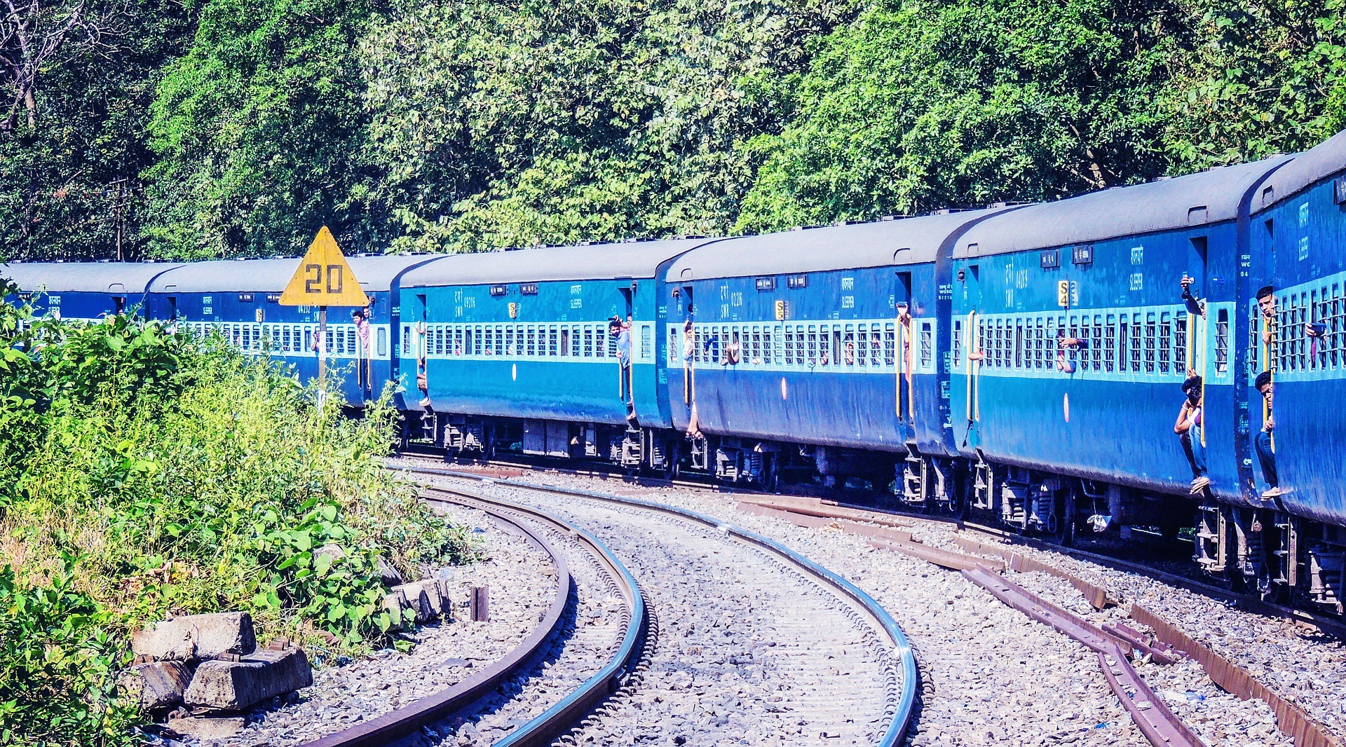 A train in India.