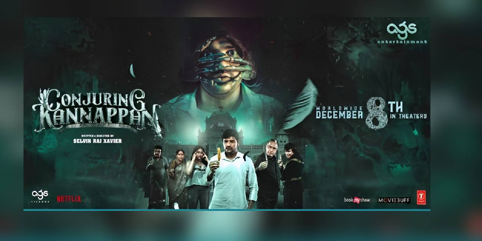 A poster of the film Conjuring Kannappan