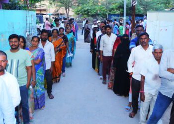 Hyderabad voters at polling booth (Supplied X)