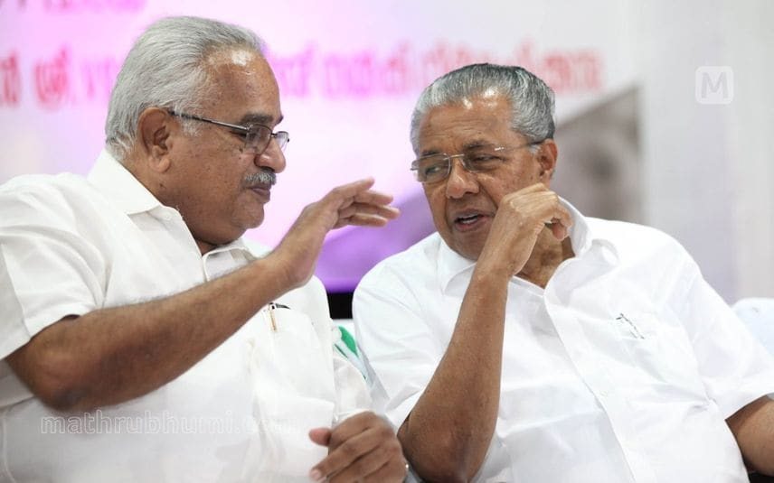 Kanam Rajendran (left) with Chief Minister Pinarayi Vijayan. (File pic/Facebook)
