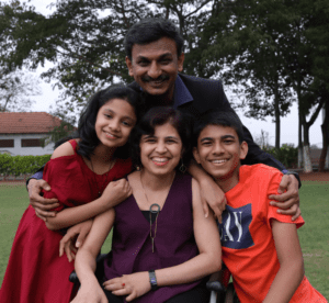 Swarnalatha with her family. (Instagram)