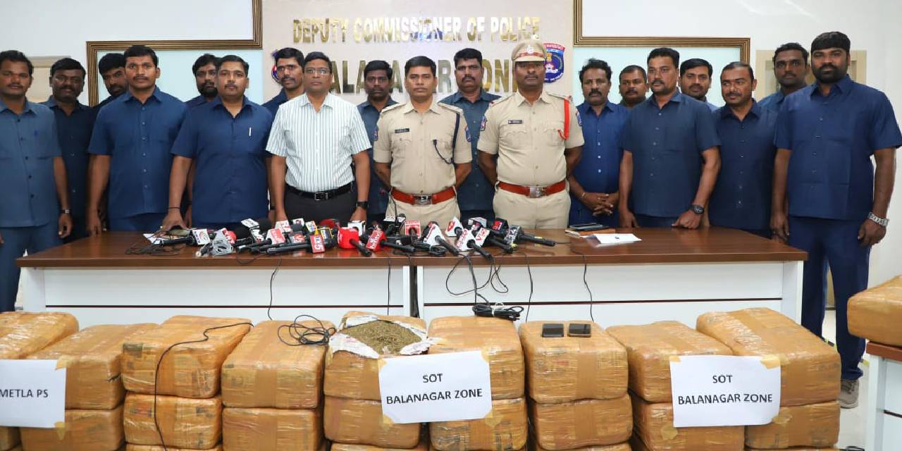 The seized cannabis is valued ₹1 crore in the international market.