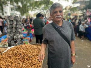 76-year-old Bengaluru resident Keshava Murthy has been a regular at the festival since he was 10 years old. (South First/Rama Ramanan)