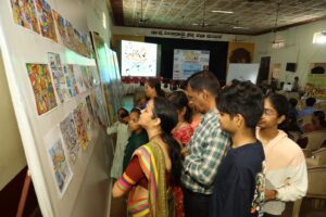 Visitors at the Cartoonu Habba exhibition. (Supplied)