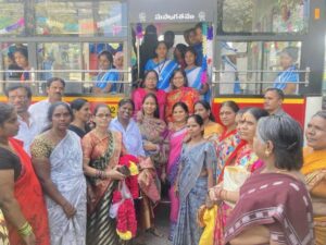 G Lasya Nanditha inaugurating Mahalakshmi scheme in Cantonment (supplied)