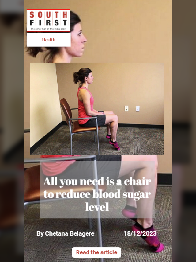 All you need is a chair to reduce blood sugar level
