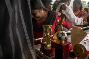 Rasiya Banu has extensively documented the late footballer Priya's life. (A Rasiya)