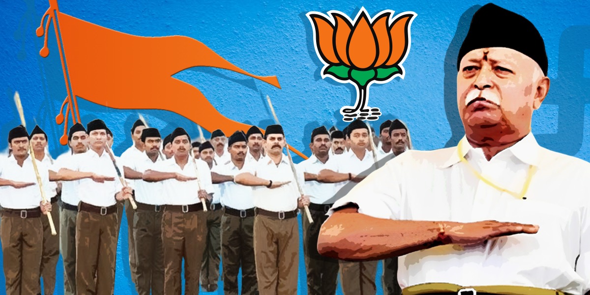 RSS Swayamsevaks and the BJP. (South First)