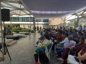 Audience listening to the discussion at Kaavya Dhaara