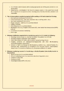 Guidelines for ICU admission and discharge criteria (Supplied)