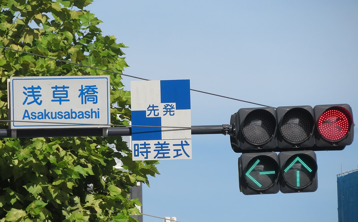 Japanese adaptive traffic signaling system: Wikimedia commons