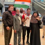Mohammed Hussamuddin with his family after returning from 2023 World Boxing Championship where he secured a bronze medal