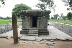 Nindraruliya Devar Temple (Konar Koil) at Tirumalpur near Kanchipuram. The temple that contains earliest reference to Hanuman worship in 10th Century CE.