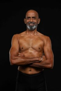 Despite scepticism about achieving a six-pack physique at 54, Ramaswamy took it up as a challenge. (Supplied)