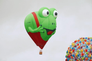 For this edition, look forward to two frog-shaped novelty balloons and an elephant balloon, among others. (Supplied)