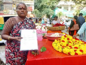 Thangamma, flower vendour near Jayanagar market