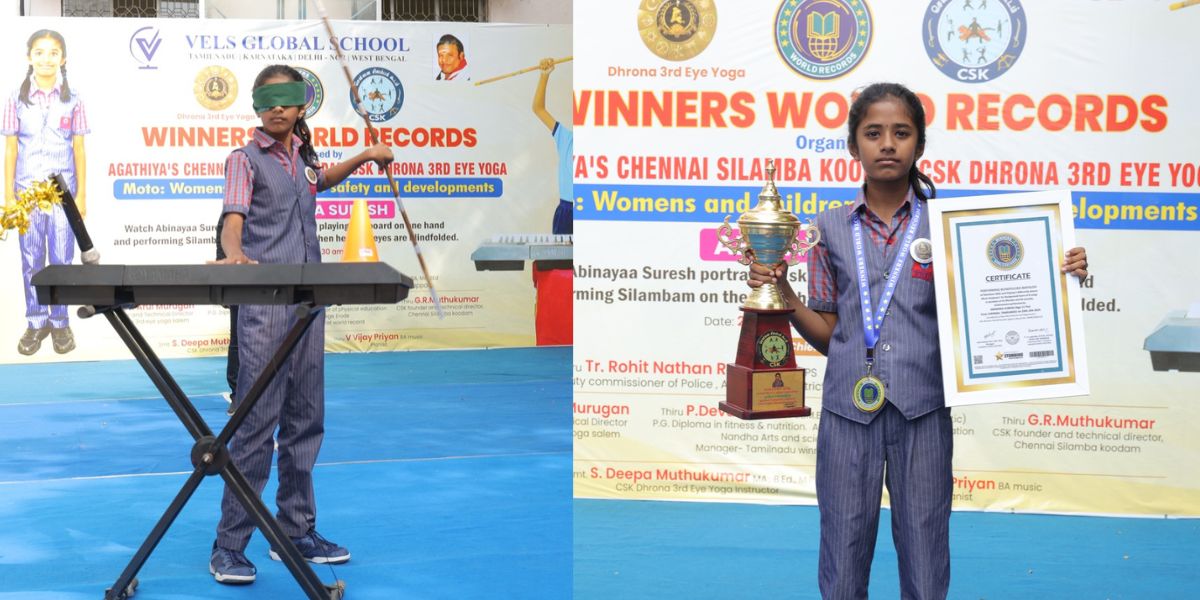 Abinayaa's exceptional skill and feat have earned her a coveted place in the Winners Book of World Records. (Supplied)