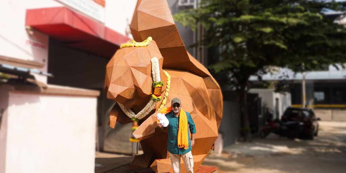 Kalyan S Rathore's Squirrel sculpture has been chosen to adorn the Ayodhya Railway Station. (Supplied)