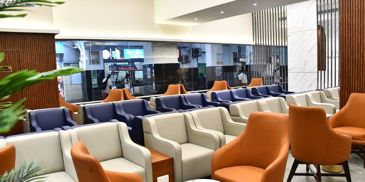 Southern Railway sets up Executive Lounge facility at Chennai Central Station. (@gmsrailway/x)