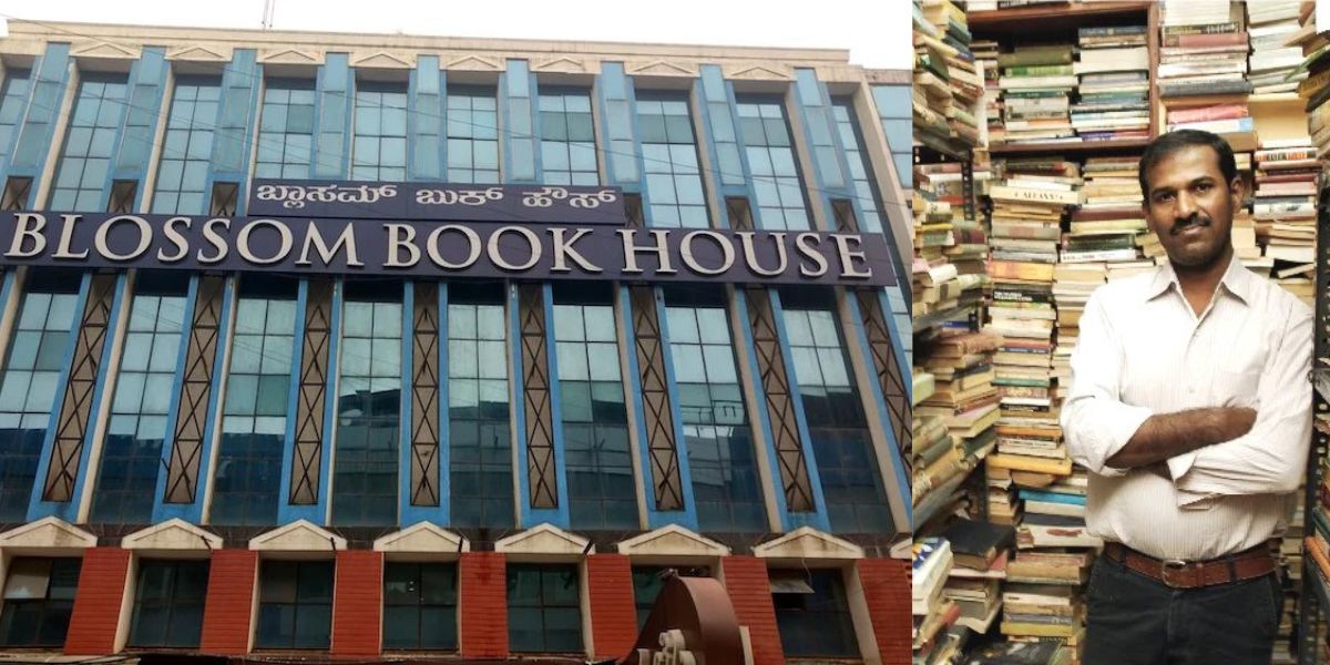 Mayi Gowda started Blossom Book House in 2002 with just 1500 books. (blossombookhouse.in)