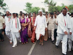 YSR in his Padayatra (Supplied)