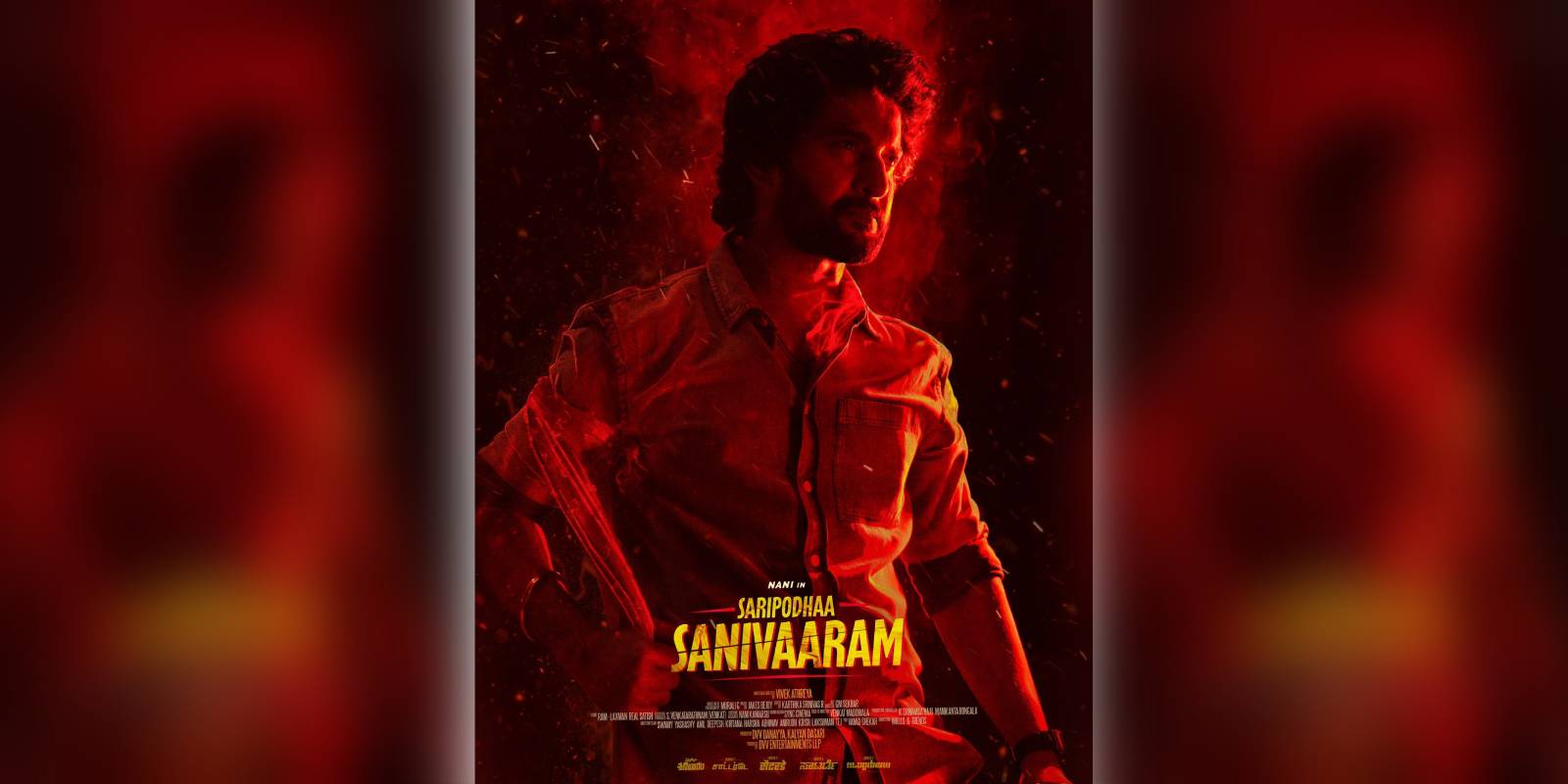 Telugu actor Nani’s first look from ‘Saripodhaa Sanivaaram’ released